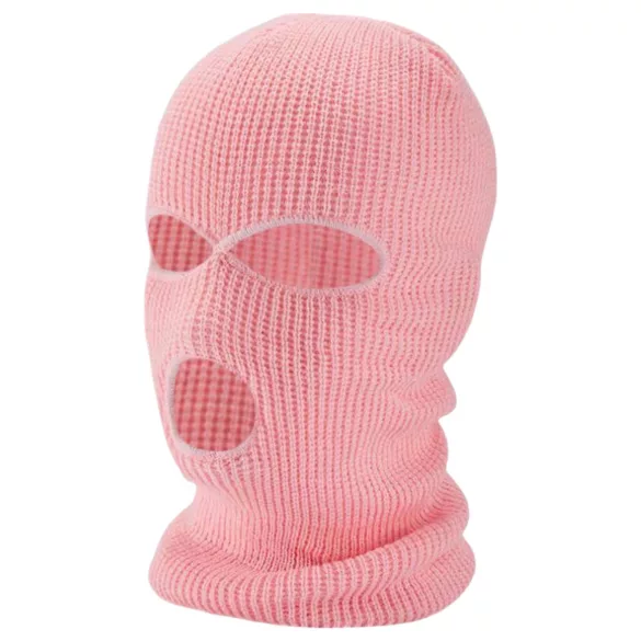 Balaclava - megzsta kaukė su 3 angomis - rožinė