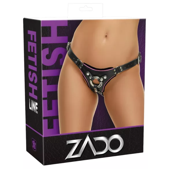 ZADO - juodos odos apatiniai prisegamam dildo BDSM (S-L)