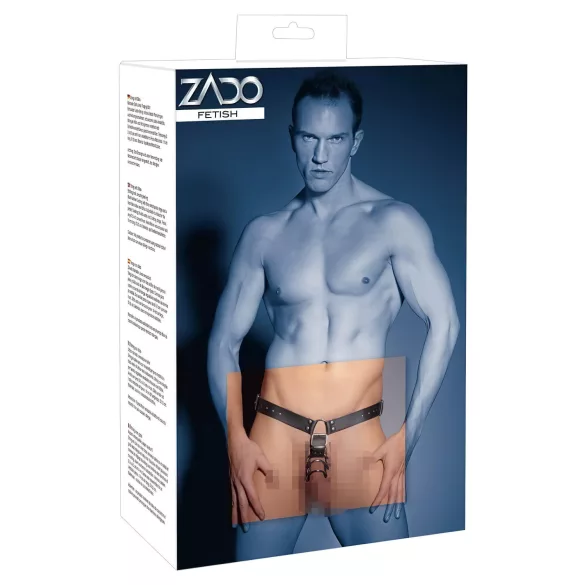 ZADO - odinis dirželis su dildo ir 3 penio žiedais