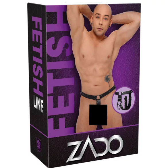 ZADO - odinis dirželis su dildo ir 3 penio žiedais