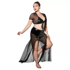 JSY 065 - juodos spalvos babydoll rinkinys (XL-2XL)