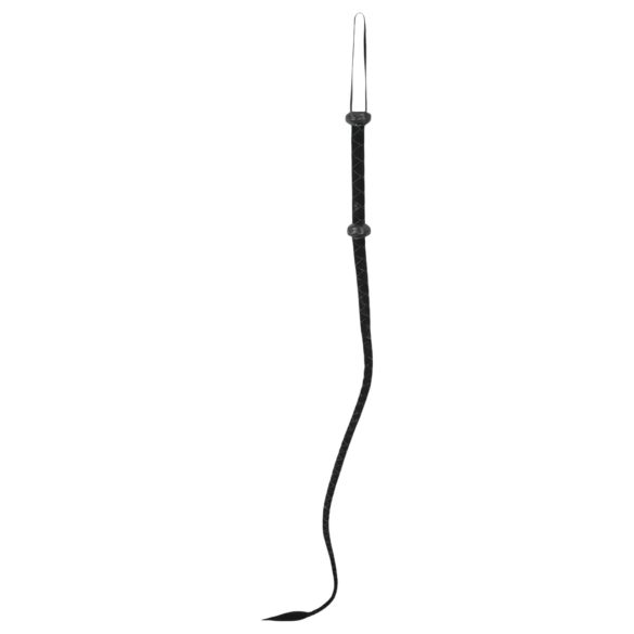 ZADO - botagėlis su arklio uodega - juoda dirbtinė oda