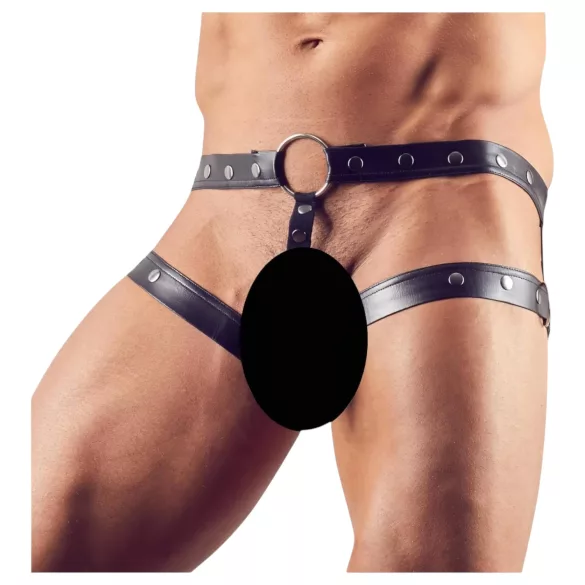 Svenjoyment - reguliuojamas diržas su penio žiedu - juodas - M/L