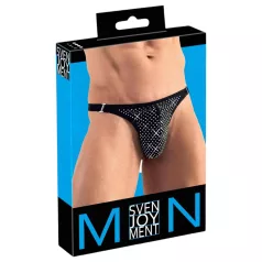  Svenjoyment - vyriškos string kelnaitės - blizgučiai - juodos