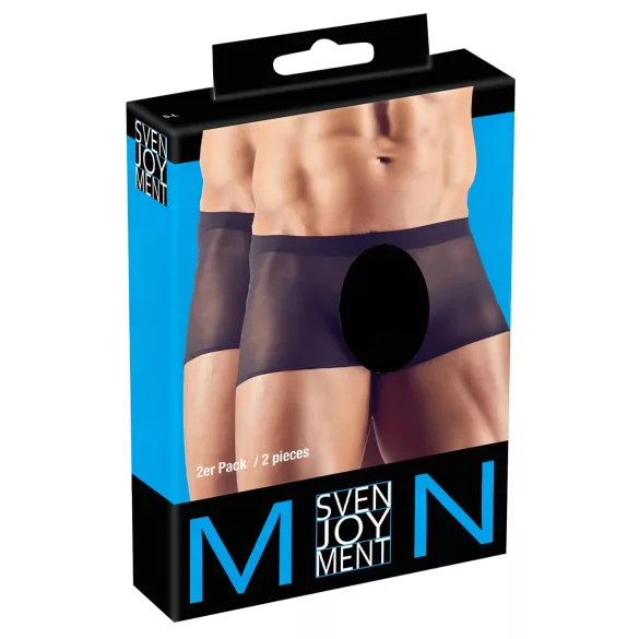 Svenjoyment - permatomi bokseriai rinkinys - juoda, 2 dalių, S-L