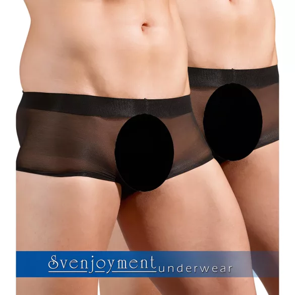 Svenjoyment - permatomi bokseriai rinkinys - juoda, 2 dalių, S-L
