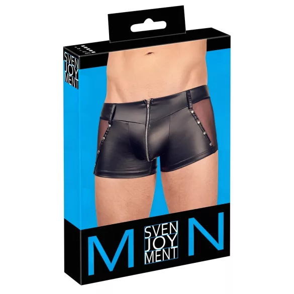 Svenjoyment - blizgūs vyriški bokseriai - juodi