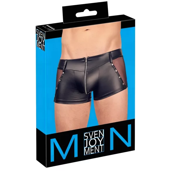 Svenjoyment - blizgūs vyriški bokseriai - juodi - L