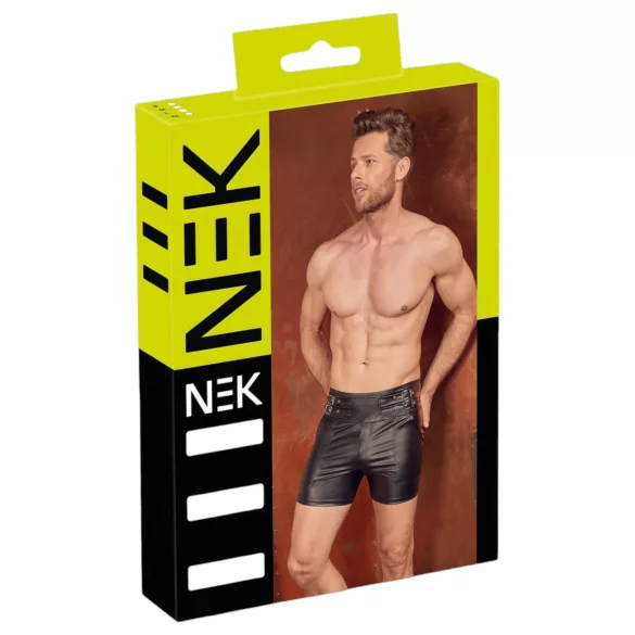NEK - vyriški ilgi šortai - metalinė sagtis - juodi - L