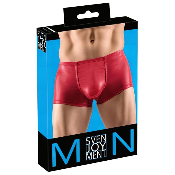 Svenjoyment - vyriški blizgūs push-up šortukai - raudoni - 2XL