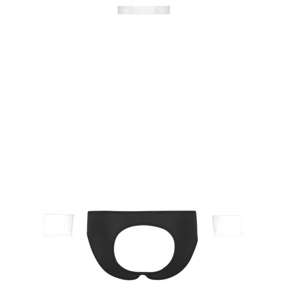 Svenjoyment - vyriškas padavėjo tango kostiumas (juoda-balta) - M