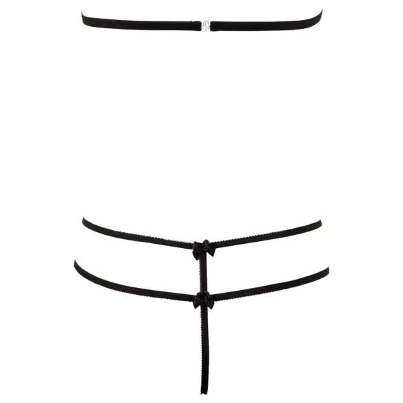 Cottelli - atvira nėrinių rinkinys - juoda - XL