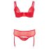 Cottelli Plus Size - Universalus apatinio trikotažo duetas (raudona)