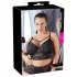 Cottelli Plus Size - nėriniuota liemenėlė su dirželiais (juoda) - 95F