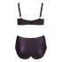 Cottelli Plus Size - Kryžminis liemenėlė ir apatinukai (juoda)