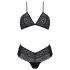 Passion Eco Kerria - nėriniuotas bikinio komplektas (juodas) 