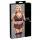 Cottelli Bondage Plus Size - nėriniu liemenėlės komplektas (juoda) - 3XL
