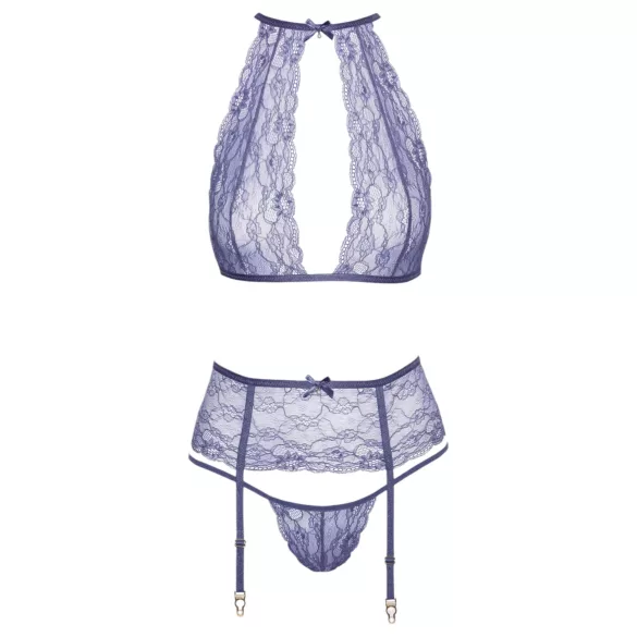 Kissable - nėrinių apatinių komplektas (violetinės spalvos) - L/XL