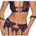 Cottelli Bondage rinkinys su antrankiais (juoda-violetinė)