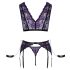 Cottelli Bondage rinkinys su antrankiais (juoda-violetinė)