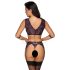 Cottelli Bondage rinkinys su antrankiais (juoda-violetinė) - L