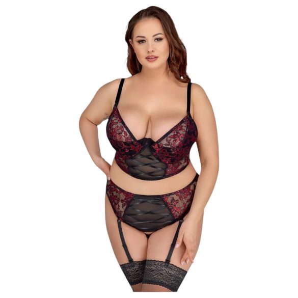 Cottelli Plius Dydžio – liemenėlės komplektas (raudona) - 90C/XL