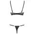 Cottelli - atvira liemenėlė su dirželiais ir žiedais - juoda - tanga - 85C/L