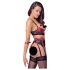Cottelli Bondage - Blizgesio ir nėrinių rinkinys pakylėkit aistrą! (raudona) - XL