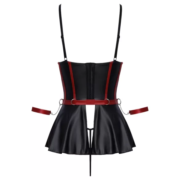 Cottelli Bondage - blizgus rinkinys su rankų antrankiais - juodas - 85B/L