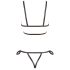 Cottelli Bondage - blizgūs dekoratyviniai kūno diržai bikini (juoda)