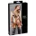 Cottelli Bondage - kūno diržų bikini - blizgus juodas - XL