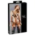Cottelli Bondage - kūno diržų bikini - blizgus juodas - XL