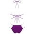 Obsessive Balitta - žvilgantis violetinis bikini su kaklo diržu - M