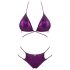 Obsessive Balitta - žvilgantis violetinis bikini su kaklo diržu - M
