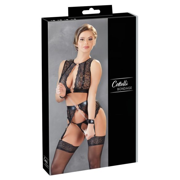 Cottelli Bondage - nertas apatinių komplektas (4 dalių)