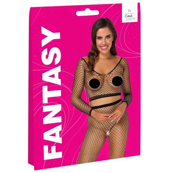 Cottelli - ilgas rankoves tinklinis rinkinys - juodas - S-L