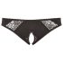 Cottelli Plus Size - Nėriniuotos atviros kelnaitės (juodos)