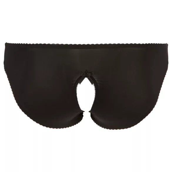 Cottelli Plus Size - nėriniuotas atviras apatinis trikotažas (juoda) - XL