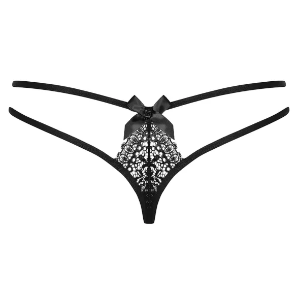 Obsessive Intensa - moteriškos nėriniuotos kelnaitės su dviem juostelėmis - L/XL