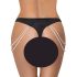 Cottelli - prabangi, siuvinėta, perlu tanga (juoda) - M/L