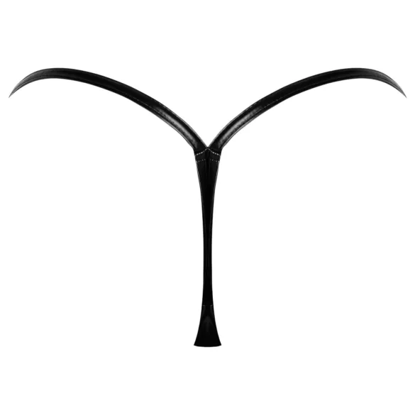 Noir - blizgūs stringai - juodi