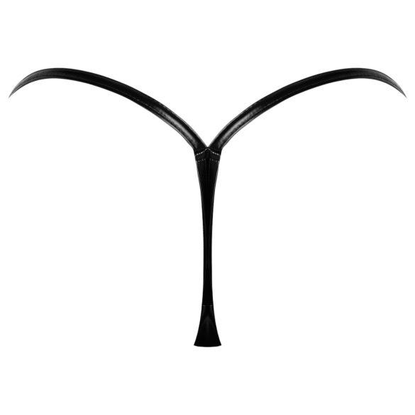 Noir - blizgūs efektai stringai (juoda) - L/XL