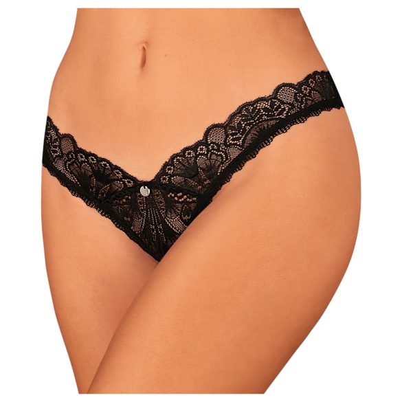 Obsessive Donna Dream - juodos nėrinių atviros tangutės - M/L