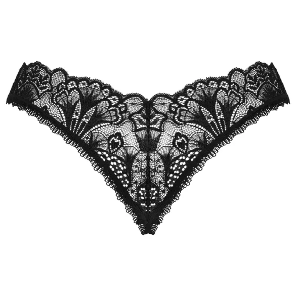 Obsessive Donna Dream - atviros nėriniuotos kelnaitės - juodos - M/L