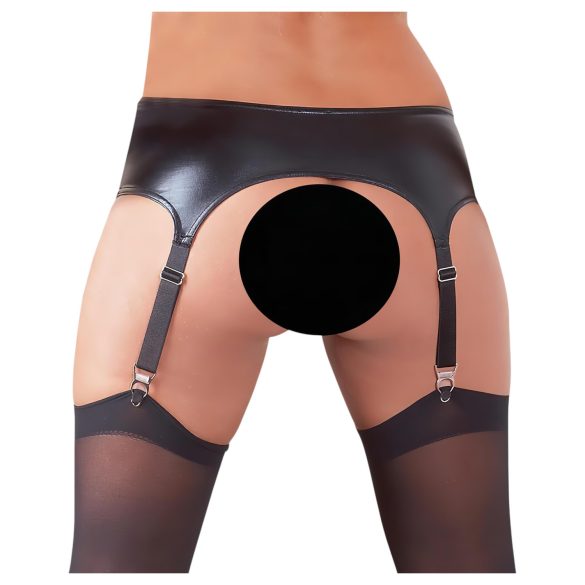 NO:XQSE - kojinės su diržu rinkinys - blizgus efektas - M