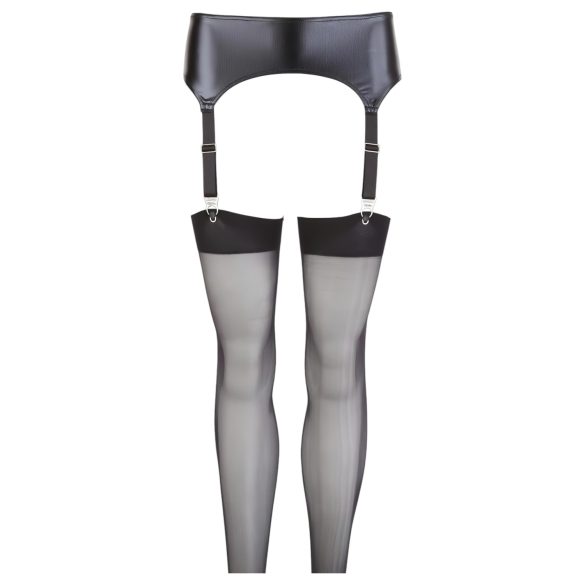 NO:XQSE - kojinės su diržu rinkinys - blizgus efektas - M