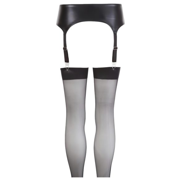 NO:XQSE - kojinės su diržu rinkinys - blizgus efektas - M