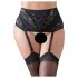 Cottelli Plus Size - Nėriniuota juosmens petneša (juoda) - XL