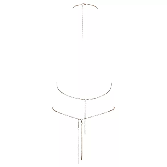 Cottelli - bikini su grandinėlėmis ir kristalais - sidabrinis