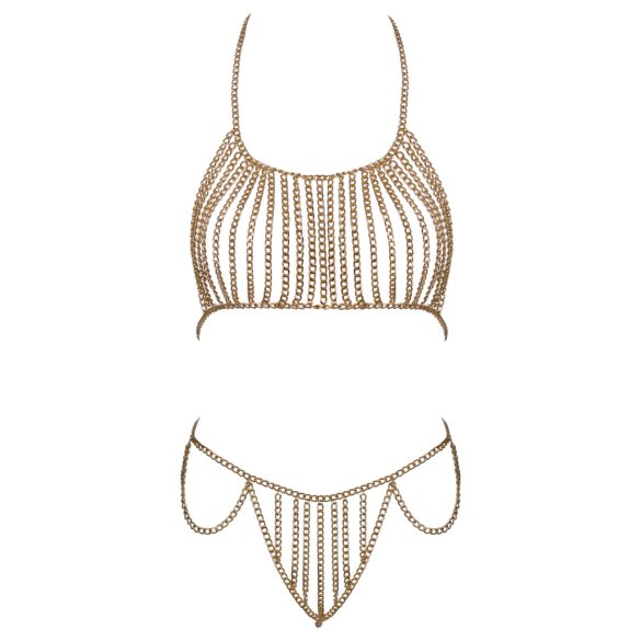 Cottelli - kūno papuošalas su grandinėle - auksinės spalvos